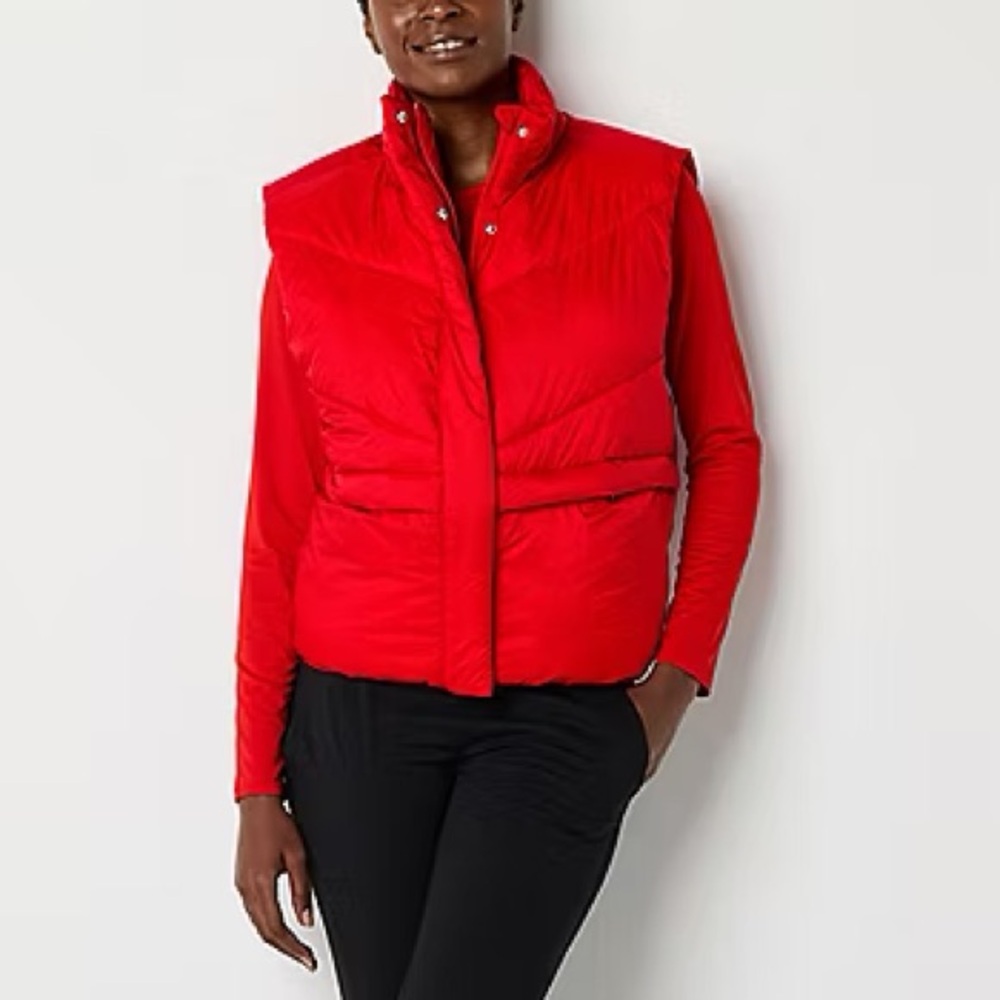 Xersion Oversized Red Puffer Vest